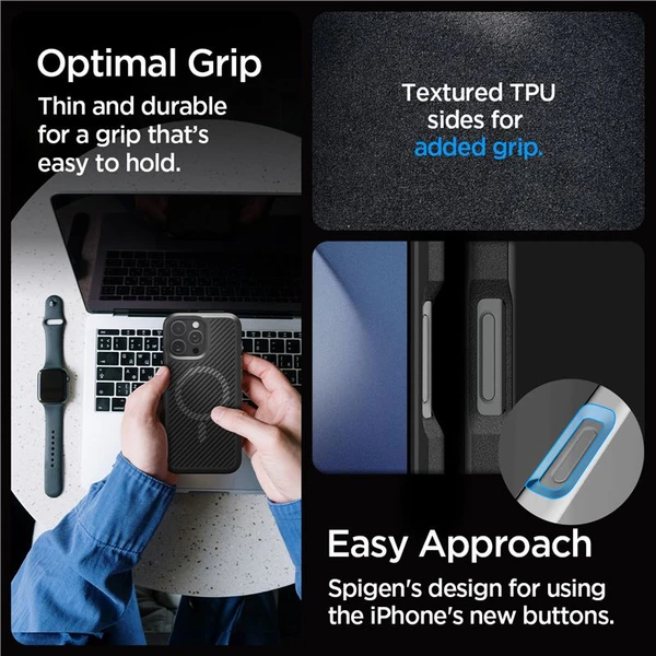 Spigen Core Armor MagSafe kryt iPhone 16 Pro matte black - Pouzdra - Obrázek 60a2795c7c2f4b13aac193423d5e21a5