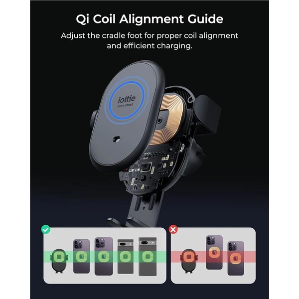 iOttie AutoSense 2 Wireless Air Vent Mount držák do auta s nabíjením černý - Držáky - Obrázek 60a5bd2efc834b2585b810b1a3093a0b