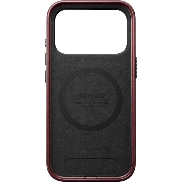 Nomad Traditional Leather (Horween) MagSafe kožený kryt iPhone 18 Pro Burgundy - Pouzdra - Obrázek 60b33aec4a4646259d5c027832e7a77a