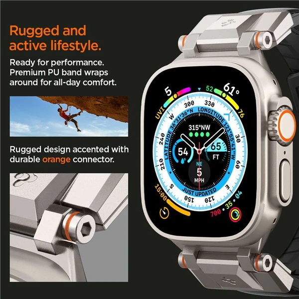 Spigen DuraPro Armor PU řemínek Apple Watch Ultra 49/45/44/42mm černý - Řemínky - Obrázek 6124f5479ffa4e6583006b63cfdbb5db