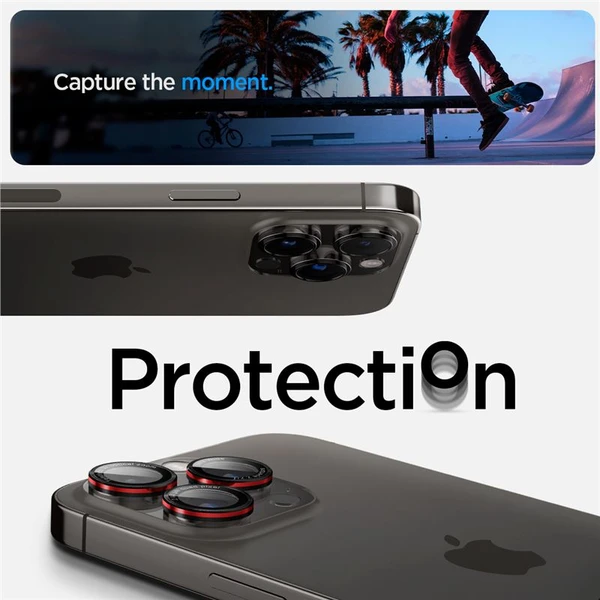 Spigen Glass tR EZ Fit Optik Pro skla iPhone 17-14 Pro/17-14 Pro Max black/red (2 ks) - Ochranné folie a skla - Obrázek 612929934be24946af2e51b41c37982d