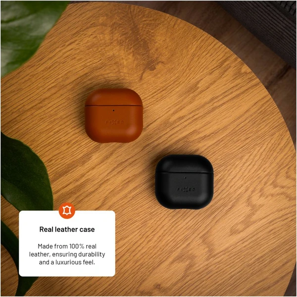 FIXED PodsLeather kožené pouzdro pro Apple AirPods 4 hnědé - Pouzdra - Obrázek 6131c37f1bd3498aba683366be44a6bc