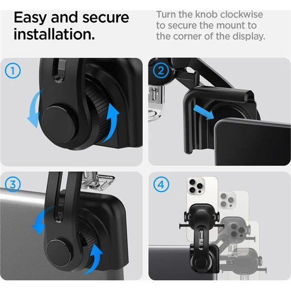 Spigen Tesla TapLock Universal Car Mount Holder držák na obrazovku černý - Držáky - Obrázek 6161332938394628846f8b1143352740