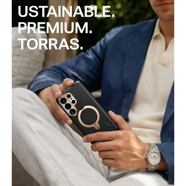 Torras Ostand Q3 VegSkin MagSafe kryt Samsung Galaxy S26 Ultra obsidian black - Pouzdra - Obrázek 618597605fc141f48c178440ea8e96cb