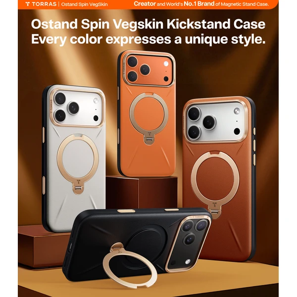 Torras Ostand Q3 VegSkin MagSafe kryt iPhone 17 Pro pearl gray - Pouzdra - Obrázek 618f3f9b9d6d489ea9d25ba8a36e935d