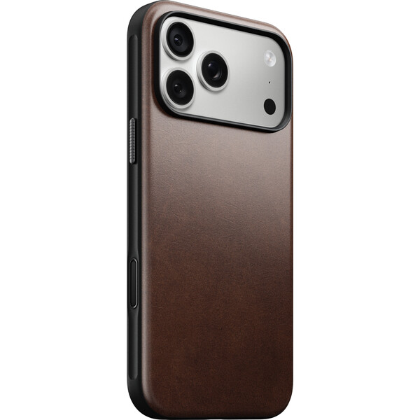 Nomad Modern Leather (Horween) MagSafe kožený kryt iPhone 17 Pro Max/18 Pro Max Rustic Brown - Pouzdra - Obrázek 6195533ed0934bb2bad15c7684503c41