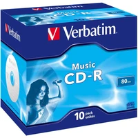 VERBATIM CD-R(10 ks)Audio/Live it!/Colour/Jewel/80Min - Optické disky