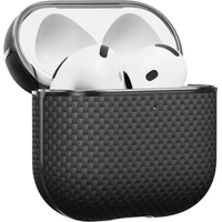 Pitaka Aramid Fiber pouzdro Apple AirPods 4 black/grey - Pouzdra