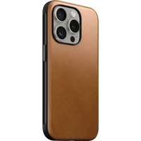 Nomad Modern Leather MagSafe kryt iPhone 15 Pro english tan - Pouzdra