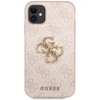 Guess PU 4G Metal Logo kryt iPhone 11 růžový - Pouzdra