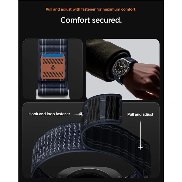 Spigen Fabric Band řemínek (hook-and-loop) Samsung Galaxy Watch Ultra 47mm námořně modrý - Řemínky - Obrázek 61a6cb656f5240339e4741e76e814e9a