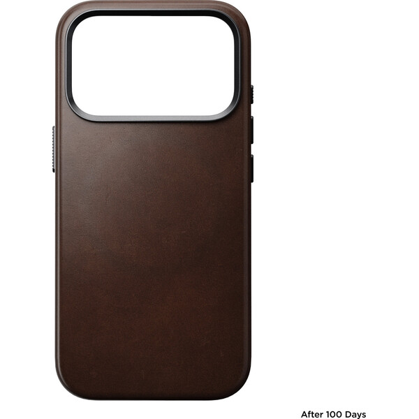 Nomad Traditional Leather (Horween) MagSafe kožený kryt iPhone 18 Pro Rustic Brown - Pouzdra - Obrázek 61f43d8e71cd44918fb57f2bd137dbbc