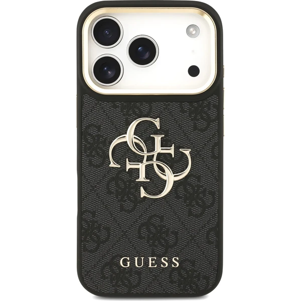 Guess PU Leather 4G Metal Logo Gold Frame kryt iPhone 17 Pro černý - Pouzdra - Obrázek 62116fe91a9d4371b803c1ec720517c7