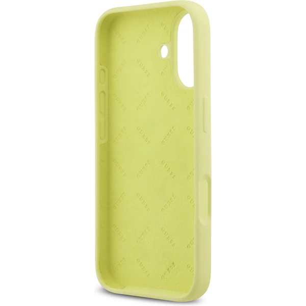 Guess Liquid Silicone 4G Metal Logo kryt iPhone 17 žlutý - Pouzdra - Obrázek 62308f01c7ac498686ed06b5e0aced1a