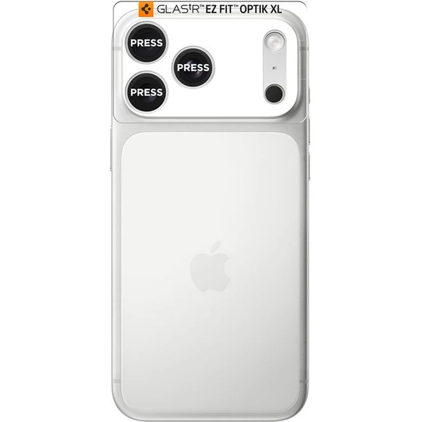 Spigen Glass tR EZ Fit Optik Pro XL sklo na fotoaparát iPhone 17 Pro stříbrné - Ochranné folie a skla - Obrázek 6246eb17e87f40cdb872932758dab364