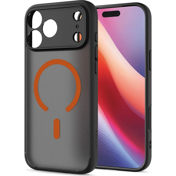 Spigen Ultra Hybrid MagSafe kryt iPhone 18 Pro/17 Pro frost black orange - Pouzdra - Obrázek 62840c57fc6c477eacd5df68dcf98bca