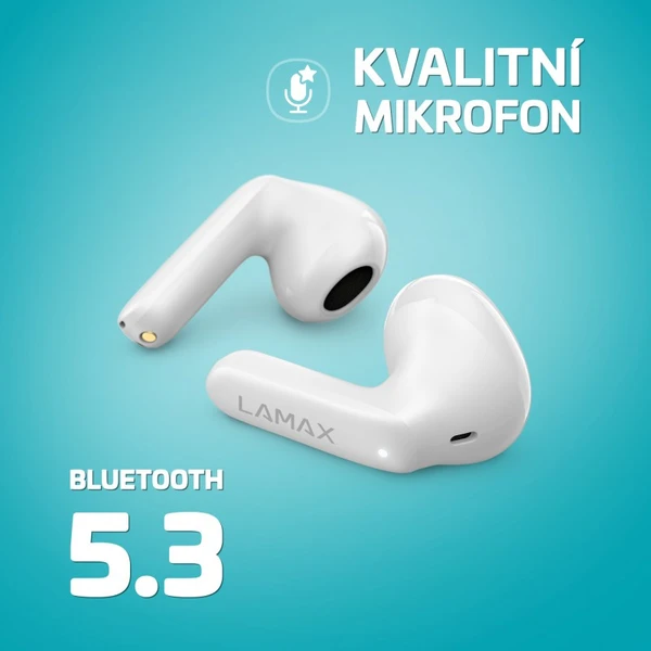 LAMAX Tones1 bezdrátová sluchátka bílá - Sluchátka - Obrázek 62E0000N01