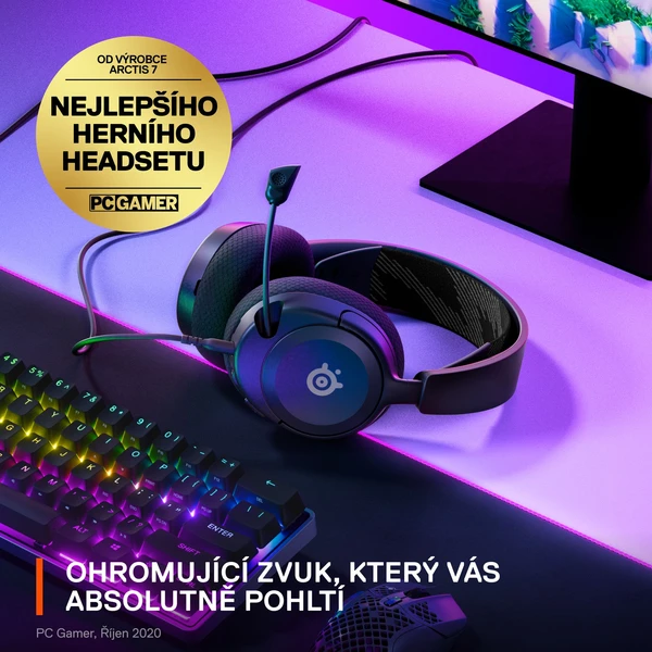 SteelSeries Arctis Nova 1 herní sluchátka černá - Sluchátka - Obrázek 62FJ300401