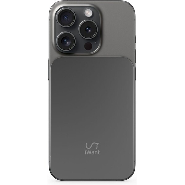 iWant 3000mAh Aluminium Mag bezdrátová powerbanka vesmírně šedá Vesmírně šedá