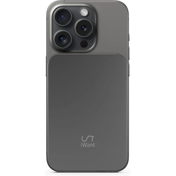 iWant 3000mAh Aluminium Mag+ MagSafe bezdrátová powerbanka vesmírně šedá - Powerbanky - Obrázek 62QC000L01
