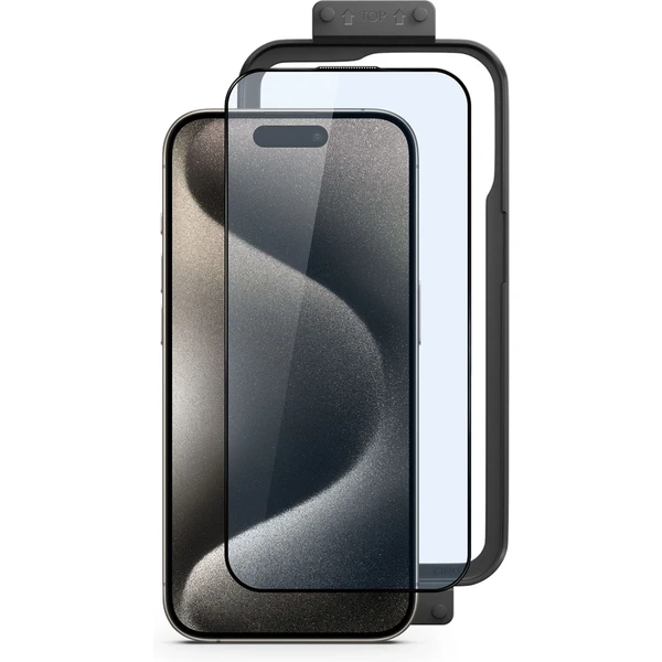 Epico Resolve EdgeToEdge ochranné sklo s instalačním rámečkem pro iPhone 15 Pro Max - Ochranné folie a skla - Obrázek 62U3000L01