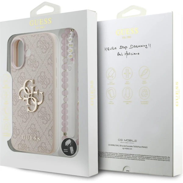 Guess PU 4G Metal Logo Strap kryt iPhone 17 růžový - Pouzdra - Obrázek 62d20818481a496994e93fd96d01aa6e