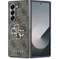 Guess PU 4G Metal Logo kryt Samsung Galaxy Z Fold 6 hnědý - Pouzdra