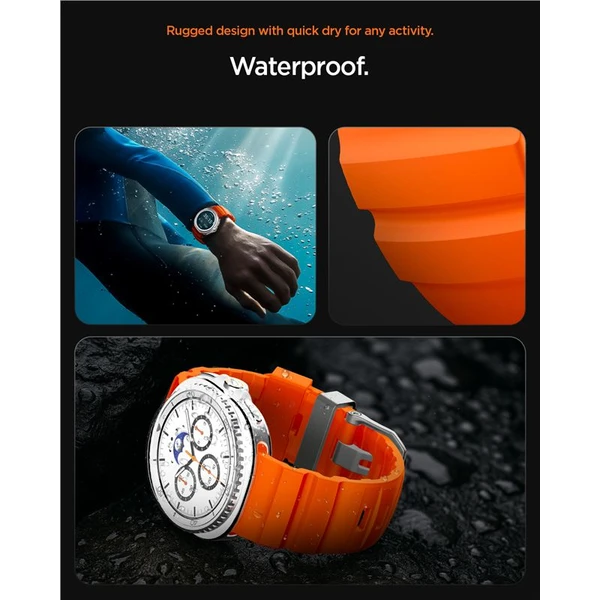 Spigen Silicone Band řemínek Samsung Galaxy Watch8/Classic 46mm/44mm/40mm oranžový - Řemínky - Obrázek 62e56399d14143a493d2a6ce9b161452