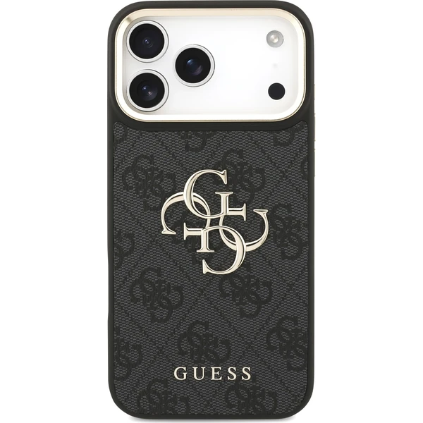 Guess PU Leather 4G Metal Logo Gold Frame kryt iPhone 18 Pro Max černý - Pouzdra - Obrázek 6315024cac8c4cc58b9540da0f85e23d