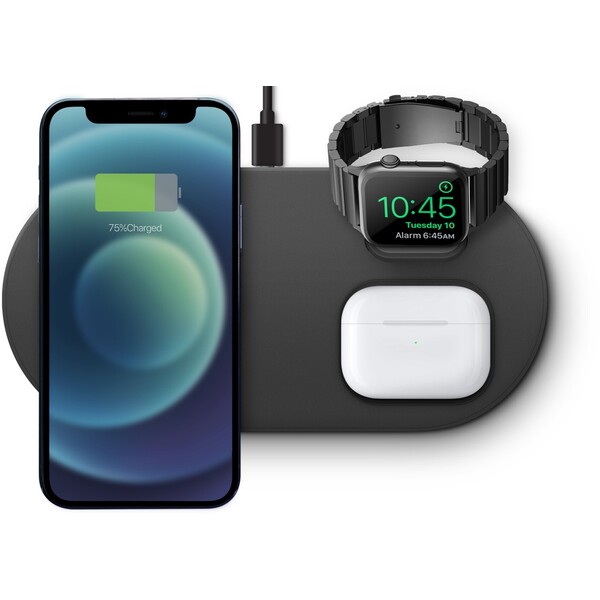 UNIQ Aereo Mag 3v1 rychlá bezdrátová nabíječka 15/10W uhlově šedá
