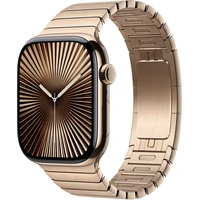 Apple Watch 49/46/45/44mm zlatý článkový tah - Řemínky