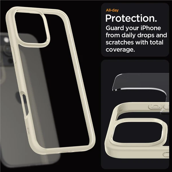 Spigen Crystal Hybrid kryt iPhone 16 Pro Max mute beige - Pouzdra - Obrázek 63408110d82e4c318d006f8a4c704818