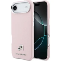 Karl Lagerfeld PU Karl and Choupette Heads Pins MagSafe kryt iPhone Air růžový - Pouzdra