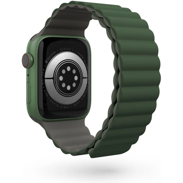 Epico Watch Strap Magnetic pro Apple Watch 38/40/41mm šedá/zelená - Řemínky - Obrázek 6350000601