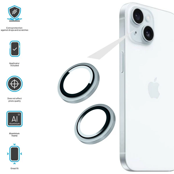 FIXED Camera Glass ochranná skla Apple iPhone 16/16 Plus modrá - Ochranné folie a skla - Obrázek 636983a2619940739a0217f201f43f5e