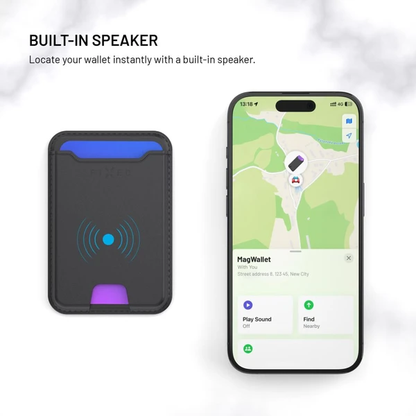 FIXED MagWallet MagSafe peněženka s lokátorem a Find My, černá - Peněženky - Obrázek 636ae4b7a8e34c3ba2373ce15681c30e