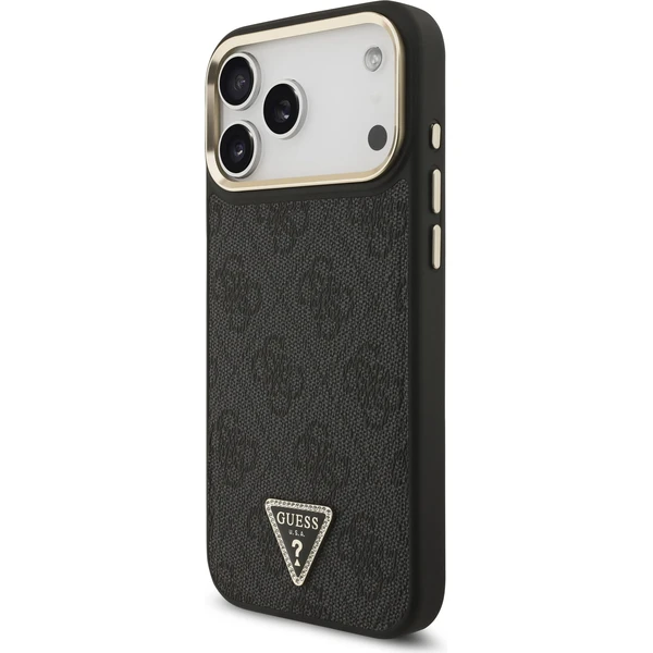 Guess PU Leather 4G Triangle Logo Gold Frame MagSafe kryt iPhone 17 Pro Max černý - Pouzdra - Obrázek 6380d07a1f6a4e9e851a30b02ba3591a