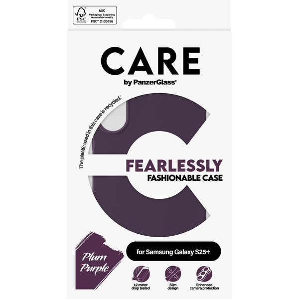 PanzerGlass® CARE kryt Samsung Galaxy S25+ Fearlessly fialový (Plum Purple) - Pouzdra - Obrázek 63FC000J01