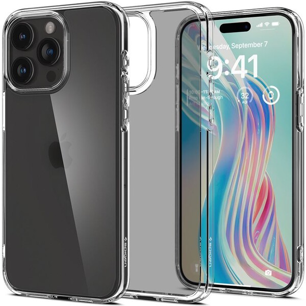 Spigen Ultra Hybrid kryt iPhone 15 Pro průhledný