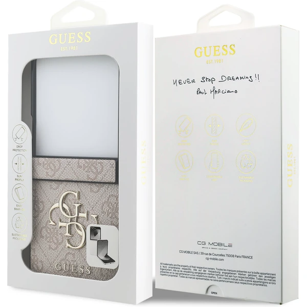 Guess PU 4G Metal Logo kryt Samsung Galaxy Z Flip 7 růžový - Pouzdra - Obrázek 63a2b74073b84533a789c37b09a389e9