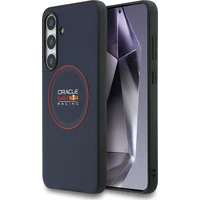 Red Bull PU Leather Red Ring MagSafe Zadní Kryt pro Samsung Galaxy S25 FE námořně modré - Pouzdra