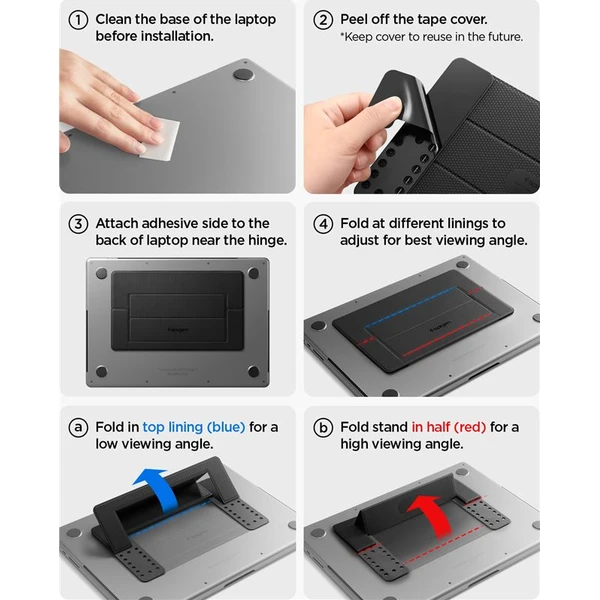 Spigen Slim Fold Laptop Stand LD201-S1 stojánek pro notebook/MacBook černý - Stojánky - Obrázek 63d80879091949b5877ba2a5b7c9be3a