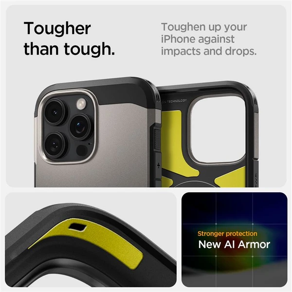 Spigen Tough Armor MagSafe kryt iPhone 16 Pro Max gunmetal - Pouzdra - Obrázek 63ddf08f307d488fbc17595422bea835