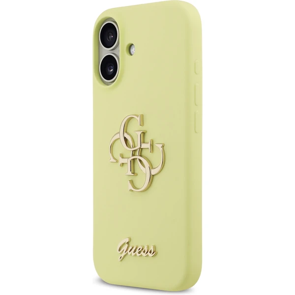 Guess Liquid Silicone 4G Metal Logo kryt iPhone 17 žlutý - Pouzdra - Obrázek 640cd2b826444a7b815a48c54cdd5bc5