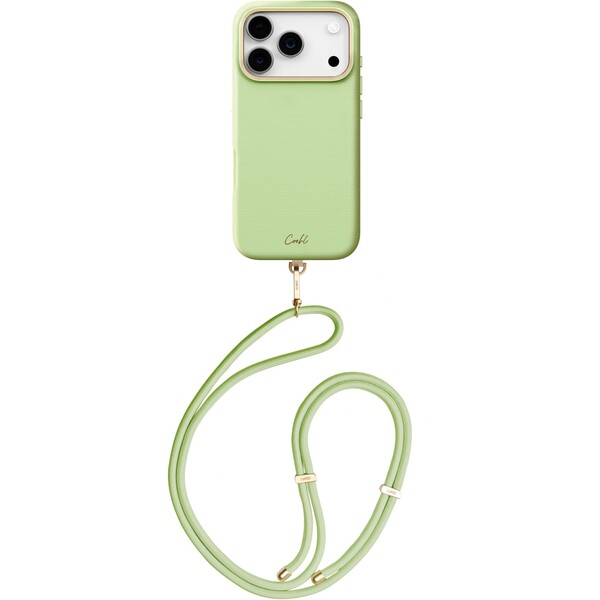 UNIQ Coehl Mirelle MagSafe kryt s poutkem iPhone 17 Pro Lint Green