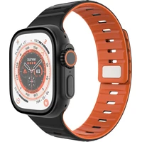 FIXED Silicone Magnetic Strap řemínek Apple Watch 44/45/46/49mm černý - Řemínky