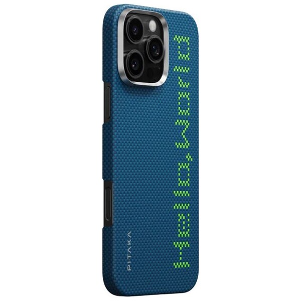 Pitaka Tactile Woven Case kryt iPhone 16 Pro Hello World