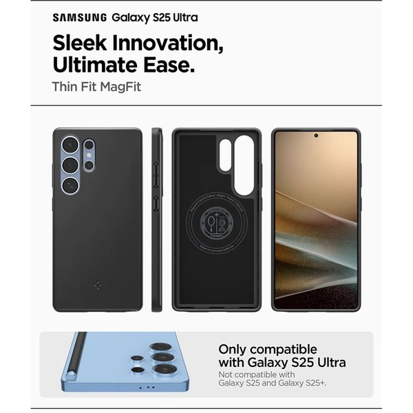 Spigen Thin Fit MagSafe kryt Samsung Galaxy S25 Ultra černý - Pouzdra - Obrázek 64401a586c864874af37475517afb953