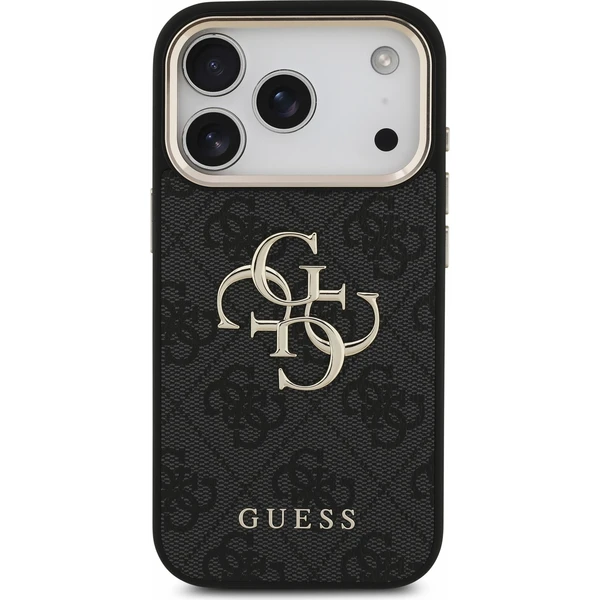 Guess PU 4G Metal Logo Strap kryt iPhone 18 Pro černý - Pouzdra - Obrázek 64568281e322494792c9af27d7754db1