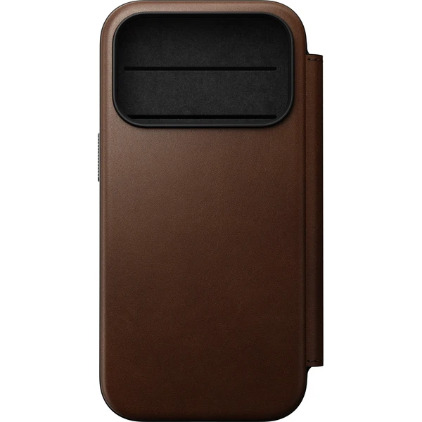 Nomad Modern Leather Folio MagSafe kožené pouzdro iPhone 17 Pro/18 Pro Brown - Pouzdra - Obrázek 645a9f78d05f4842a7a72a20102e2b4c
